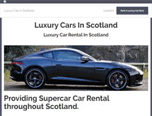 Tablet Screenshot of luxurycarsinscotland.com